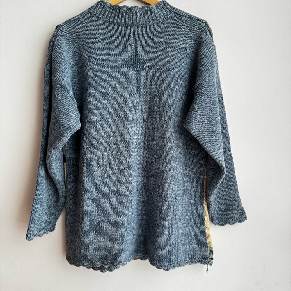 Vintage Climax Ramie Cotton Blend "General Store" Motif Sweater L - Picture 4 of 6